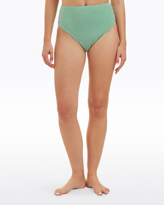 Seersucker High Waist Swim Bottom – Classic Green - Draper James