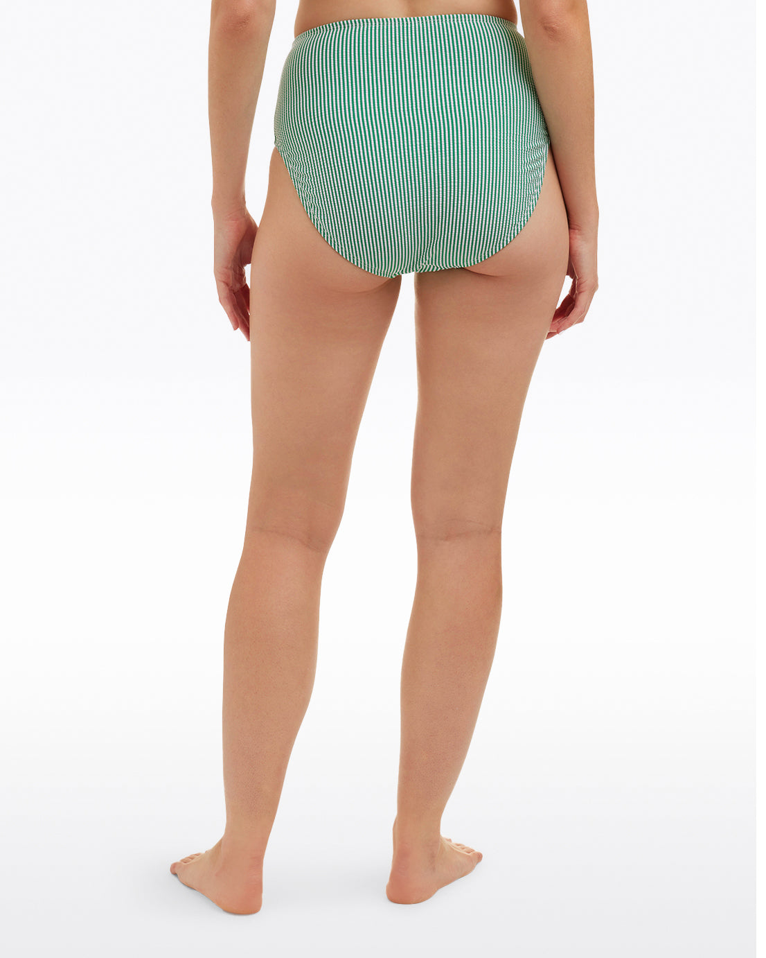 Seersucker High Waist Swim Bottom – Classic Green - Draper James