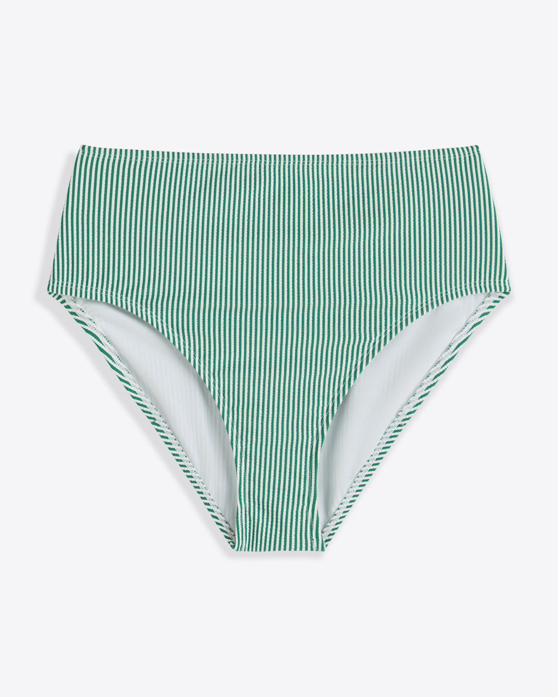 Seersucker High Waist Swim Bottom – Classic Green - Draper James