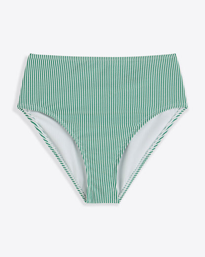 Seersucker High Waist Swim Bottom – Classic Green - Draper James