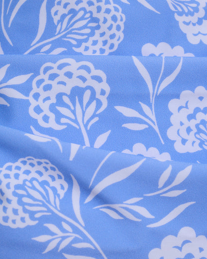 Abstract Dahlia Tankini Top Light Blue Abstract Dahlia - Draper James
