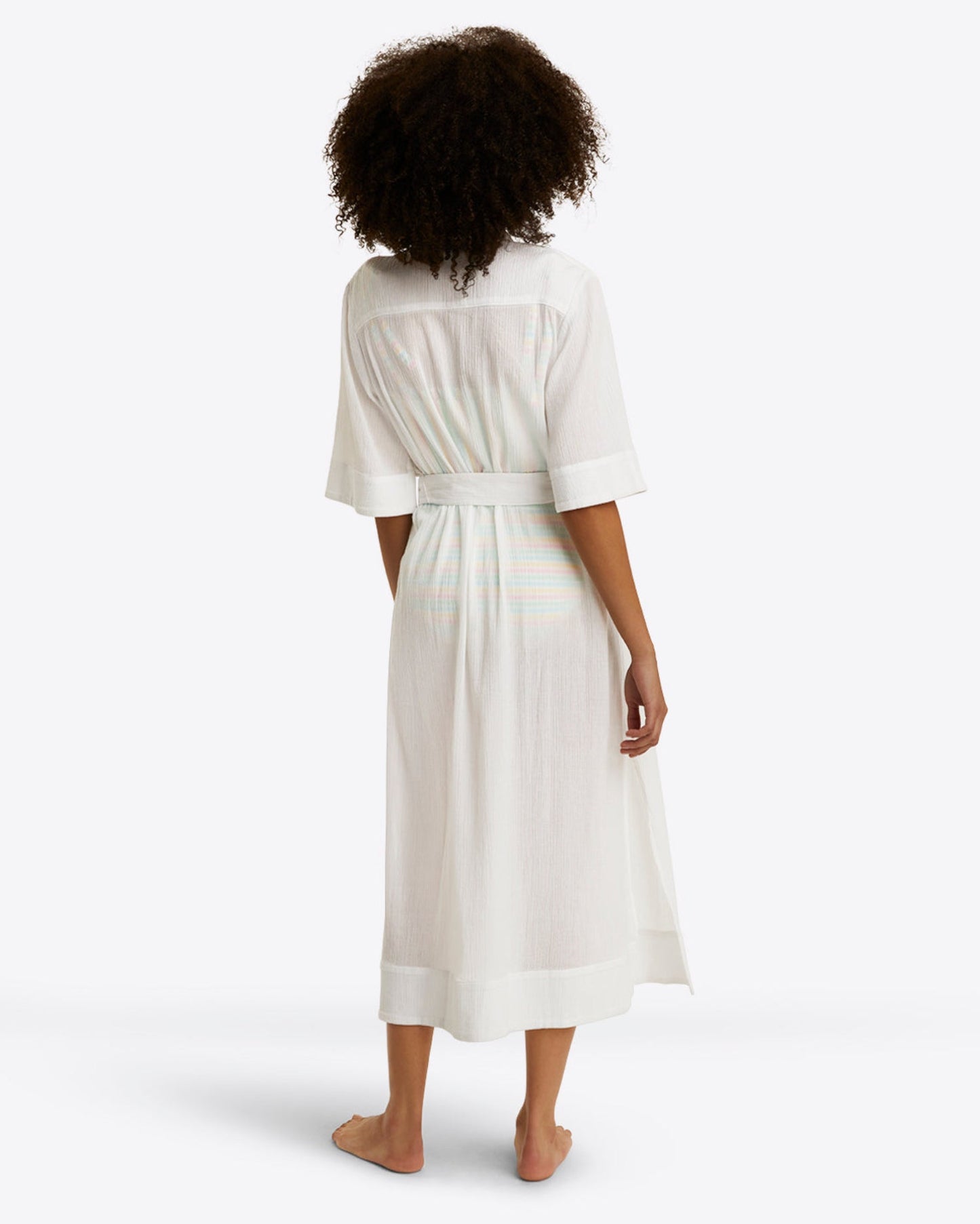 Crinkle Cotton Coverup White Crinkle Cotton - Draper James