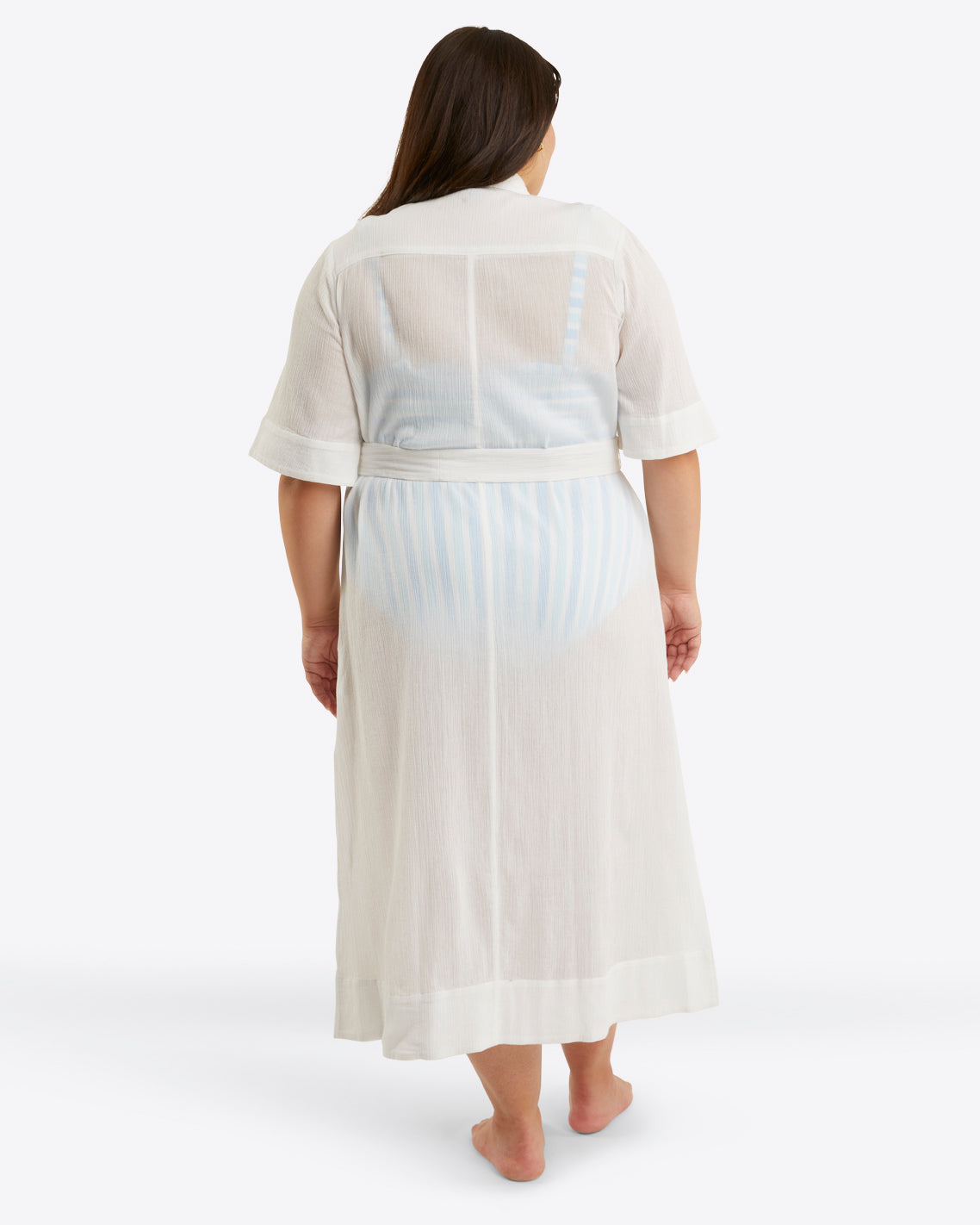 Crinkle Cotton Coverup White Crinkle Cotton - Draper James