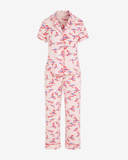Short Sleeve Linda in Pink Parrot Pink Multi - Draper James
