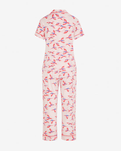 Short Sleeve Linda in Pink Parrot Pink Multi - Draper James