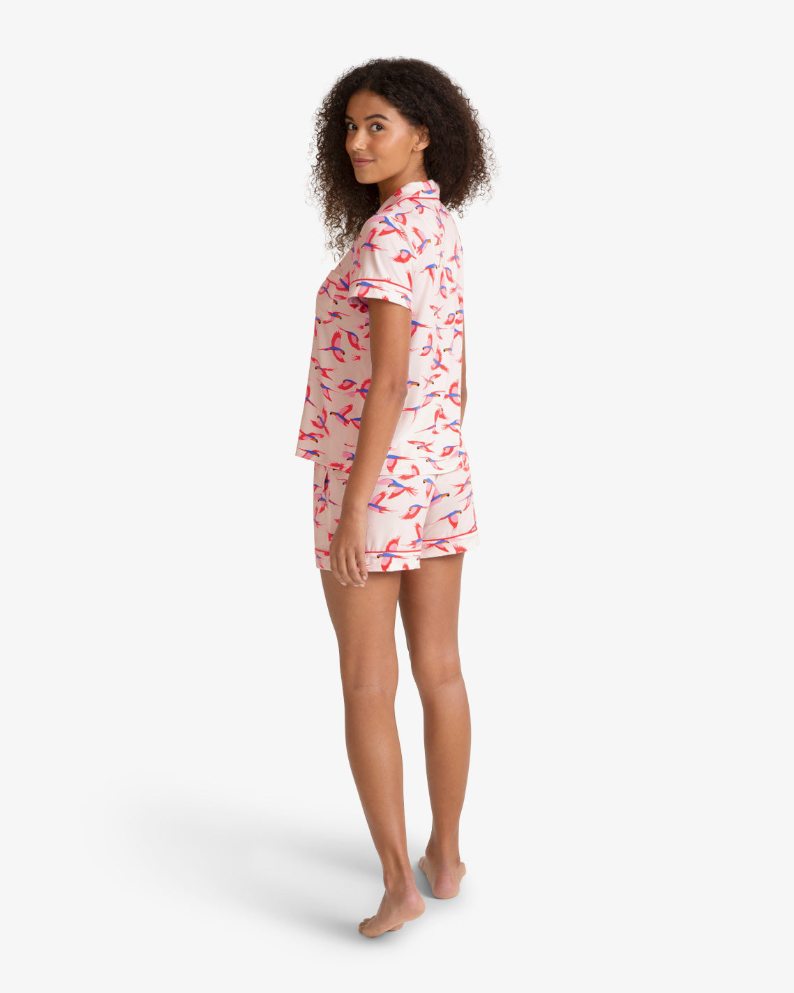 Sara Pajama in Pink Parrot Pink Multi - Draper James