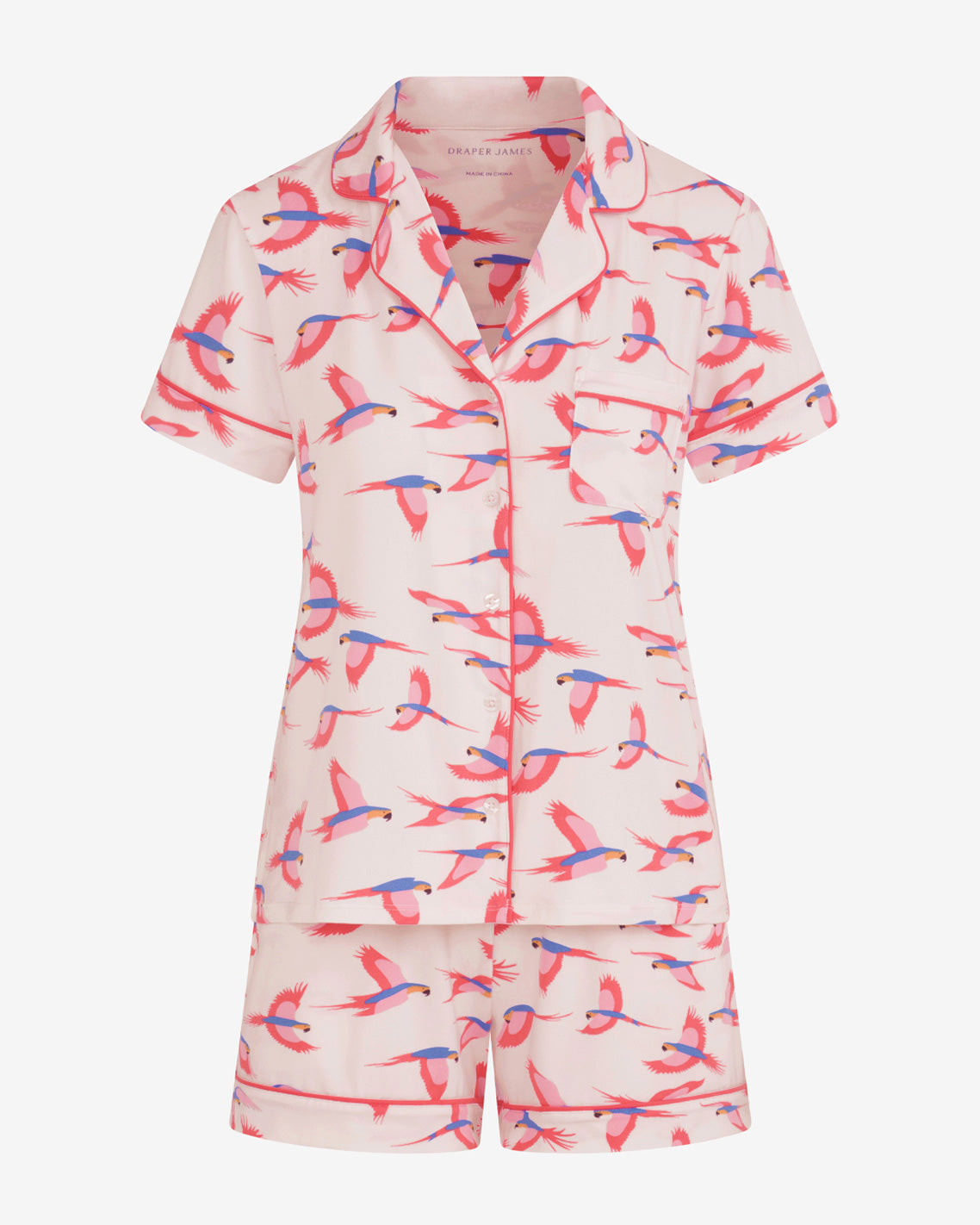 Sara Pajama in Pink Parrot Pink Multi - Draper James