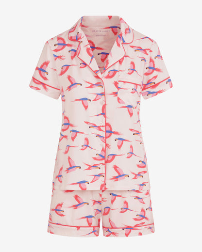 Sara Pajama in Pink Parrot Pink Multi - Draper James