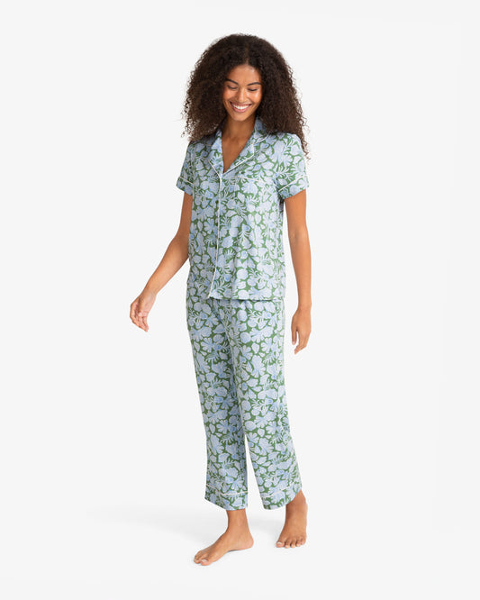 Short Sleeve Linda in Shell Fan Green Multi - Draper James