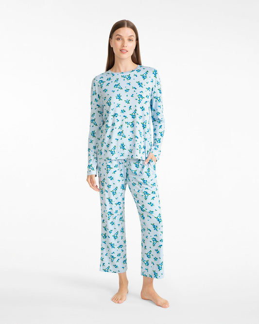Amelia Pajama Set in Berries Blue Multi - Draper James