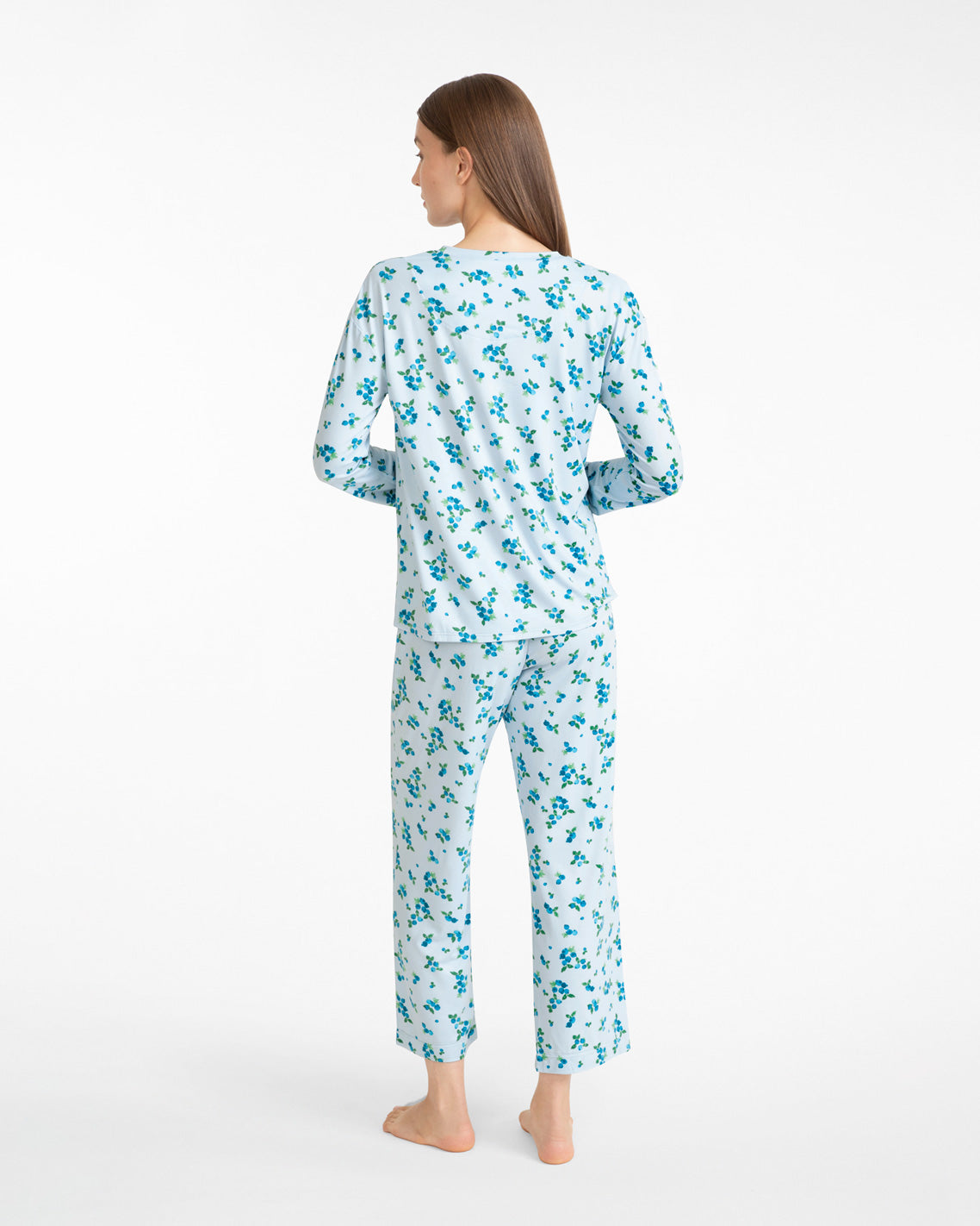 Amelia Pajama Set in Berries Blue Multi - Draper James