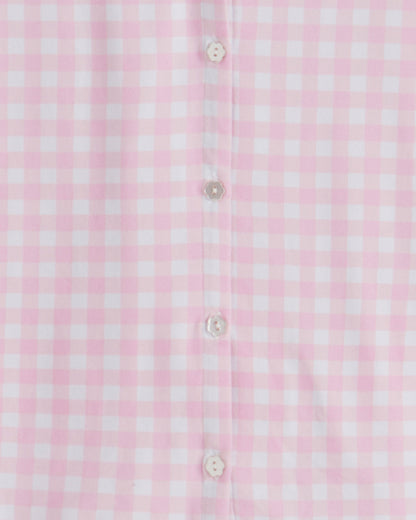 Scallop Sara Pajama Set in Pink Gingham Pink Gingham - Draper James