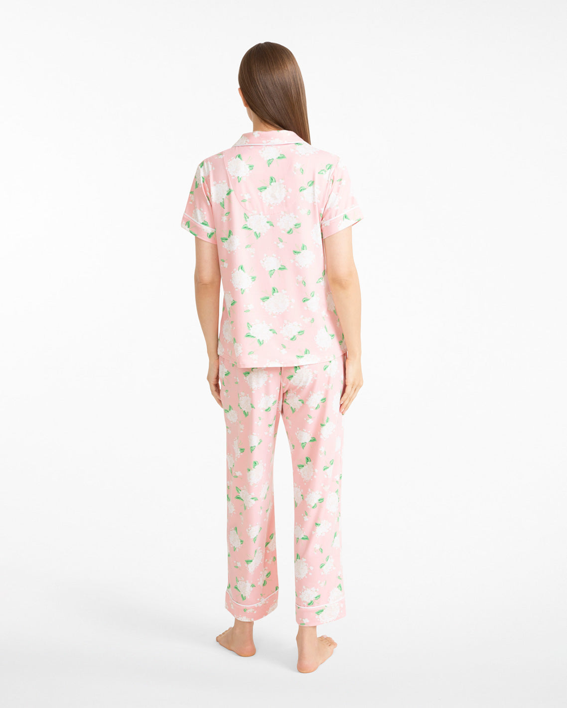Linda Pajama Set in Hydrangeas Pink Multi - Draper James