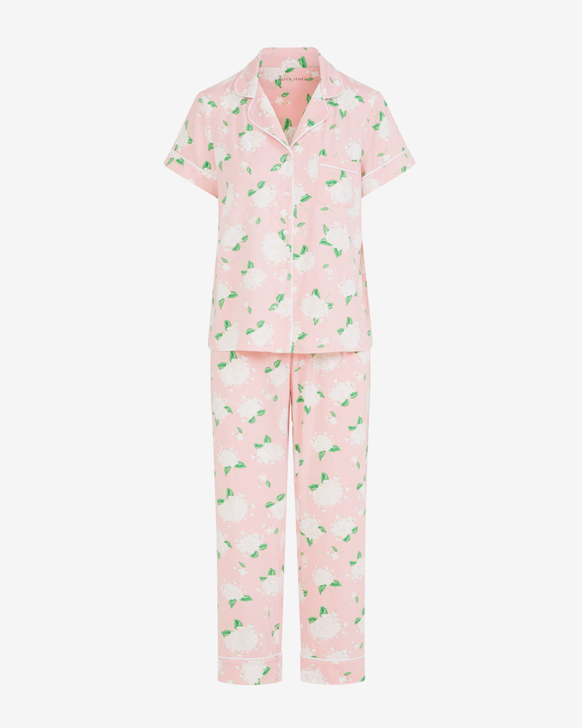 Linda Pajama Set in Hydrangeas Pink Multi - Draper James