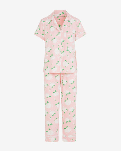 Linda Pajama Set in Hydrangeas Pink Multi - Draper James