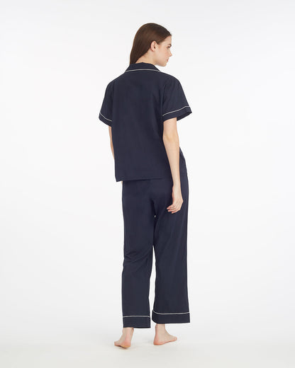 Linda Pajama Set Navy | Women's Sleepwear Nassau Navy - Draper James
