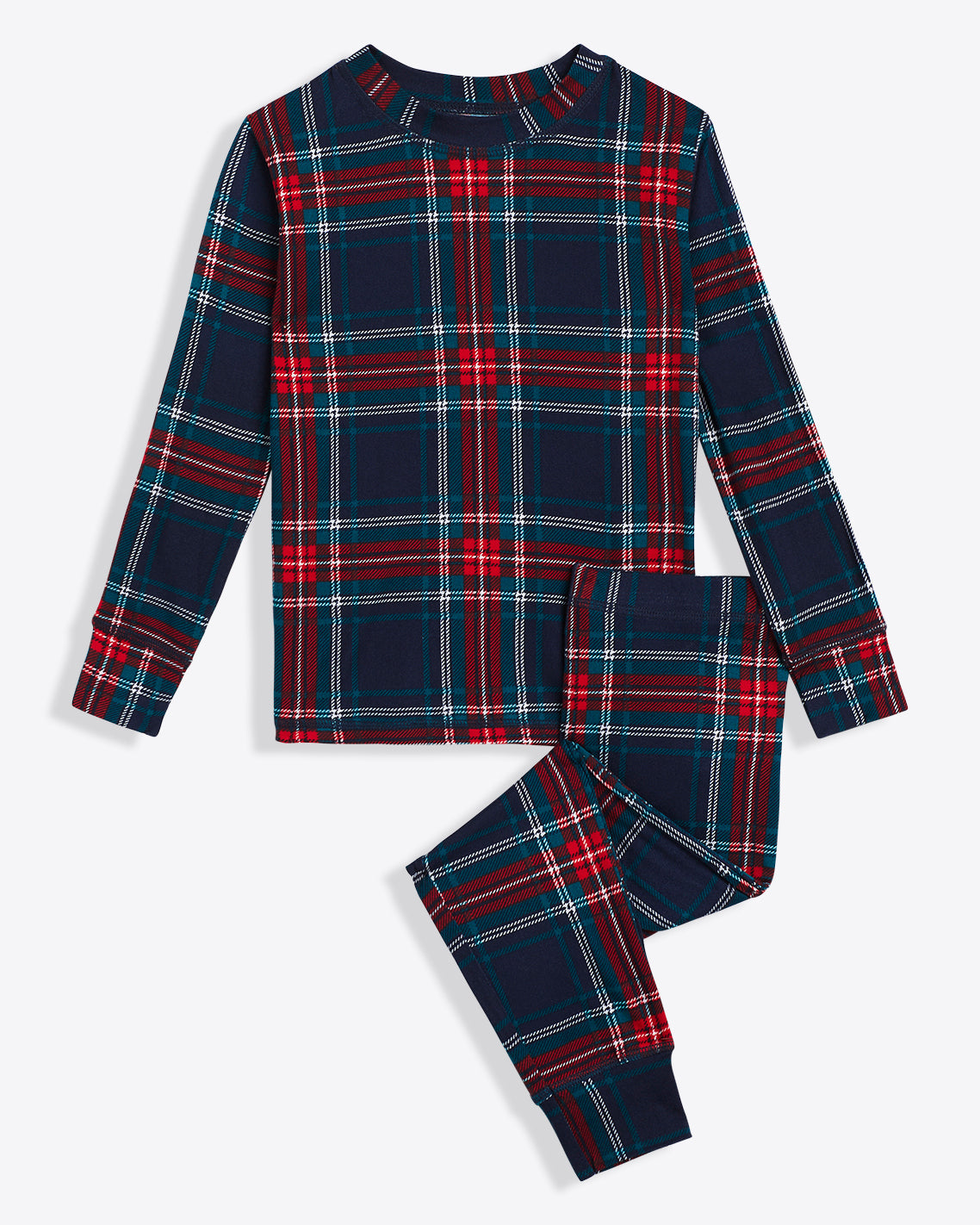 Kids Crewneck Pajama Set in Georgia Plaid Georgia Plaid - Draper James