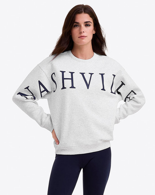 Nashville Crewneck Sweatshirt in Grey Grey - Draper James