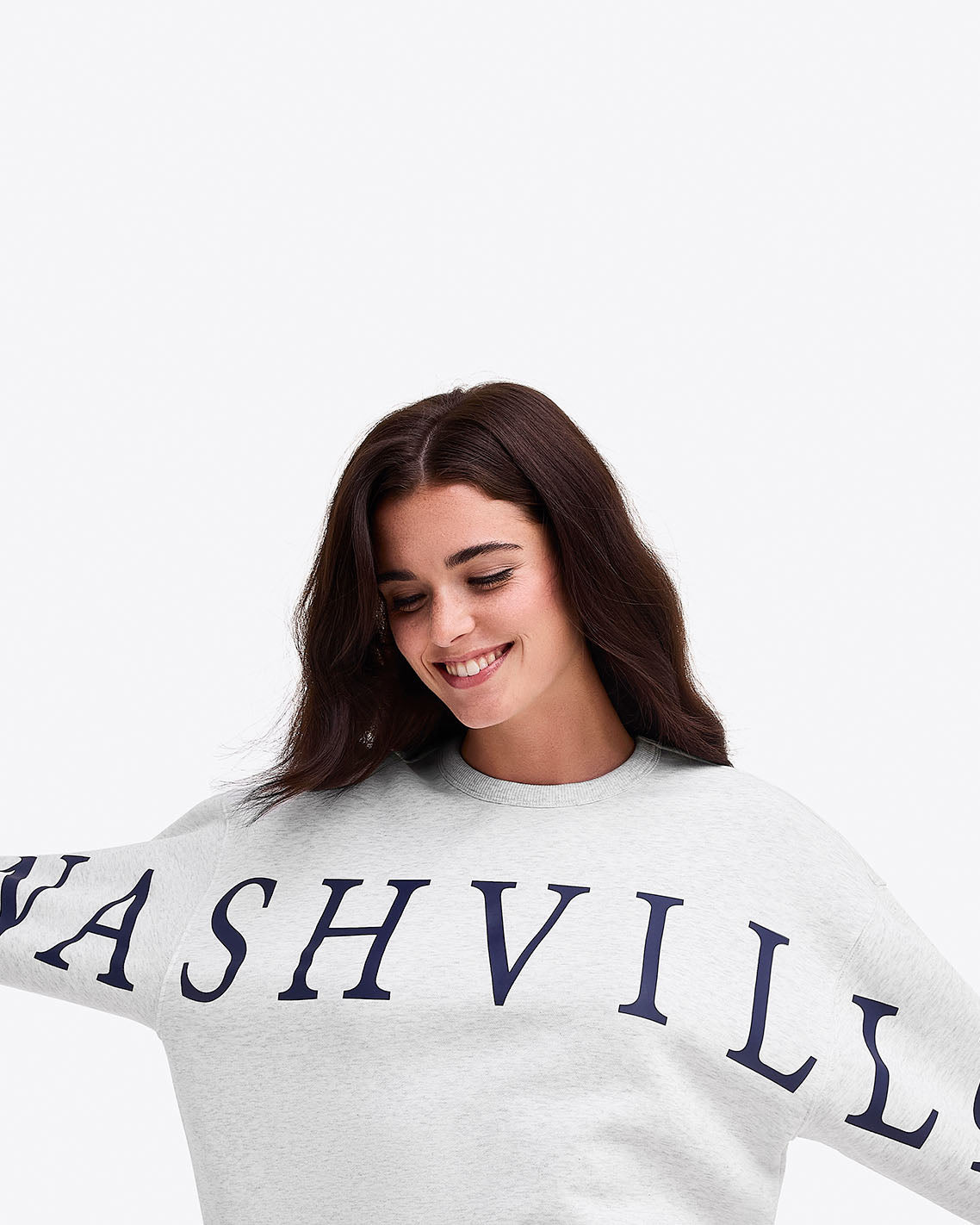 Nashville Crewneck Sweatshirt in Grey Grey - Draper James