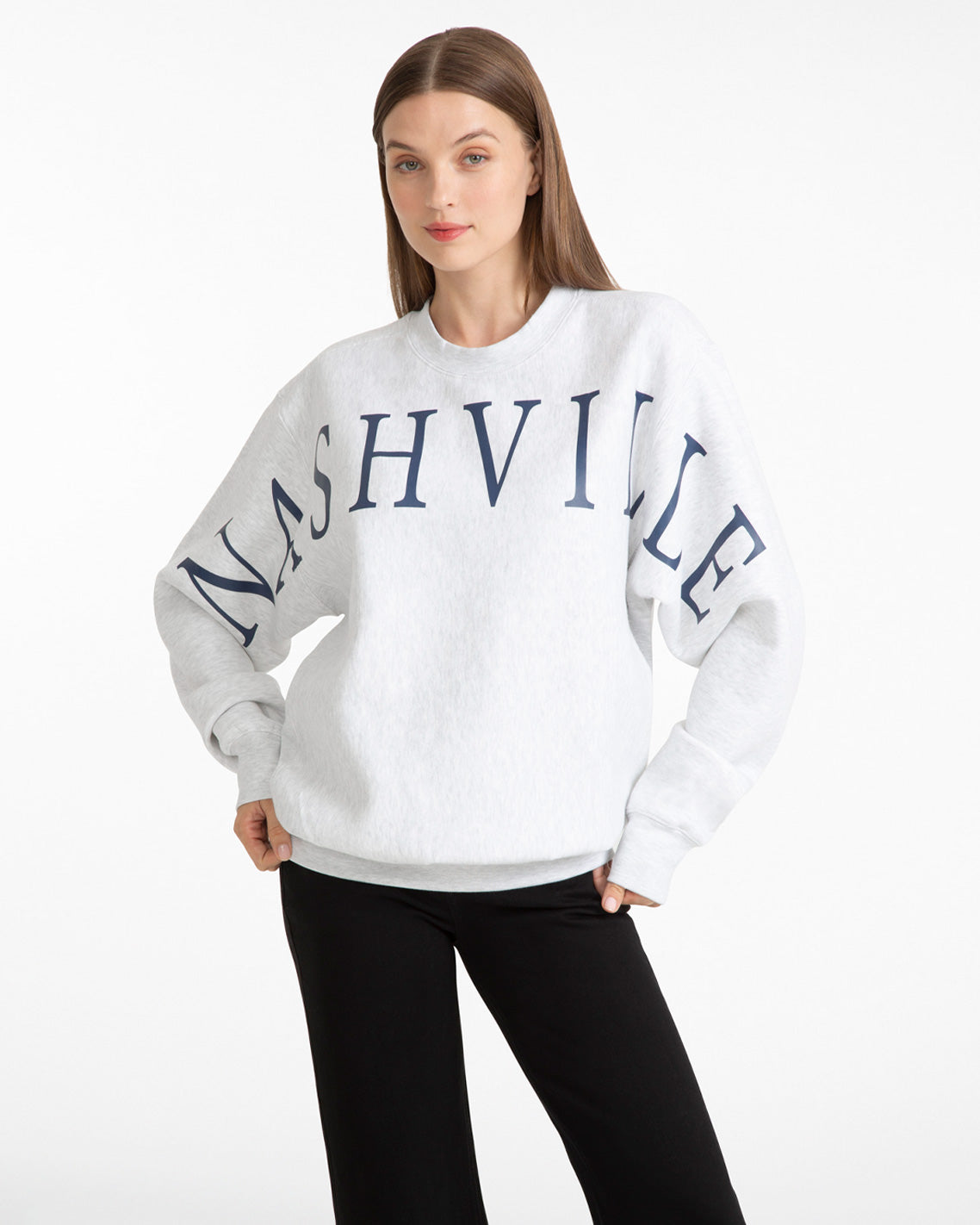 Nashville Crewneck Sweatshirt in Grey Grey - Draper James