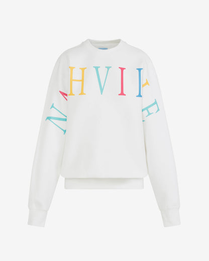 Nashville Crewneck Sweatshirt in Magnolia White Multi Multicolor - Draper James