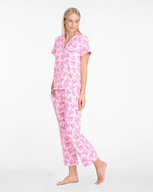 Linda Pajama Set in Be Mine Bow Be Mine Bow - Draper James