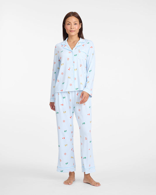 Linda Long-Sleeve Pajama Set in Winter Wonderland Winter Wonderland - Draper James