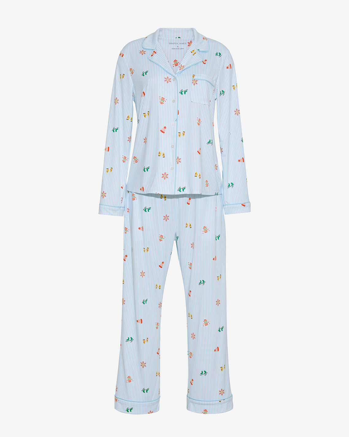 Linda Long-Sleeve Pajama Set in Winter Wonderland Winter Wonderland - Draper James