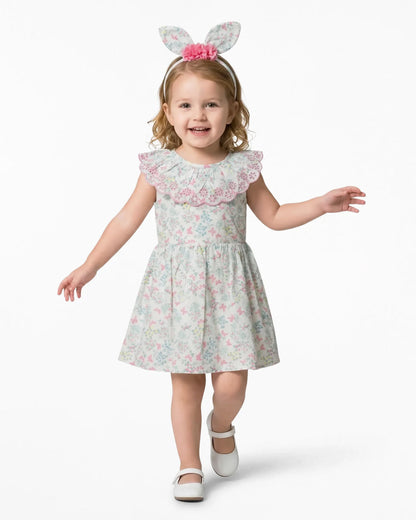 Easter Print Dress with Headband Multicolor - Draper James