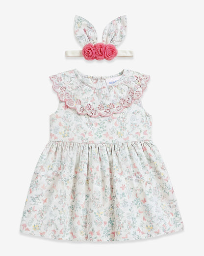 Easter Print Dress with Headband Multicolor - Draper James
