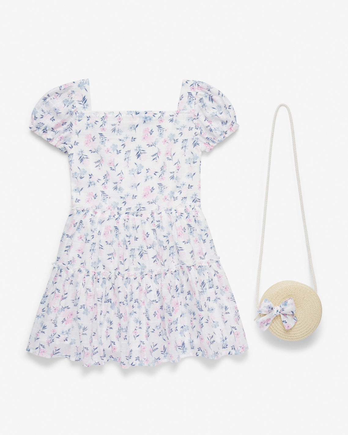 Floral Dress with Purse in White Multicolor - Draper James