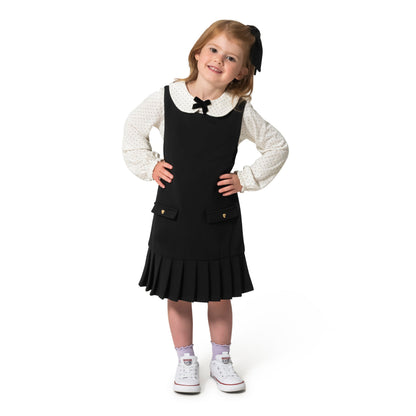Girls' Dress, Top And Bow Set Belle Meade Black - Draper James