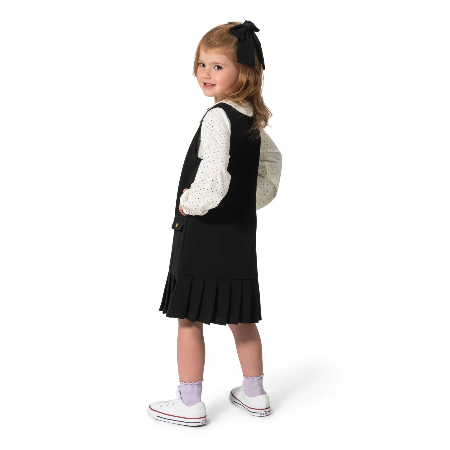 Girls' Dress, Top And Bow Set Belle Meade Black - Draper James