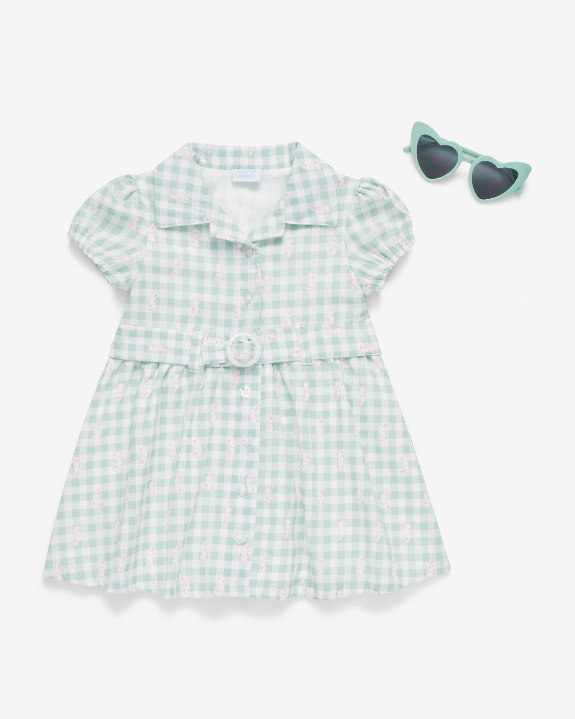 Plaid Dress with Sunglasses in Green Jade Green Multi - Draper James