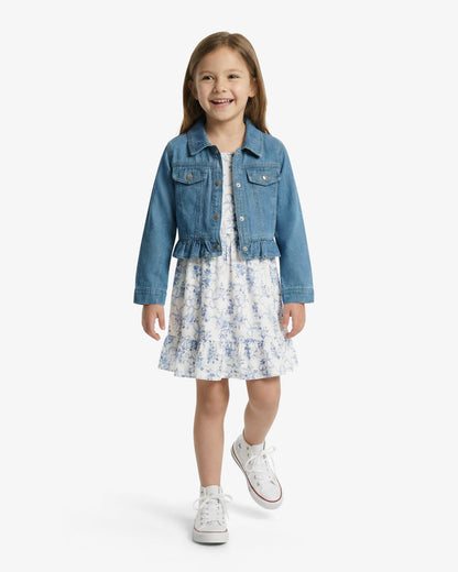 Denim Jacket Floral Dress Set Blue - Draper James