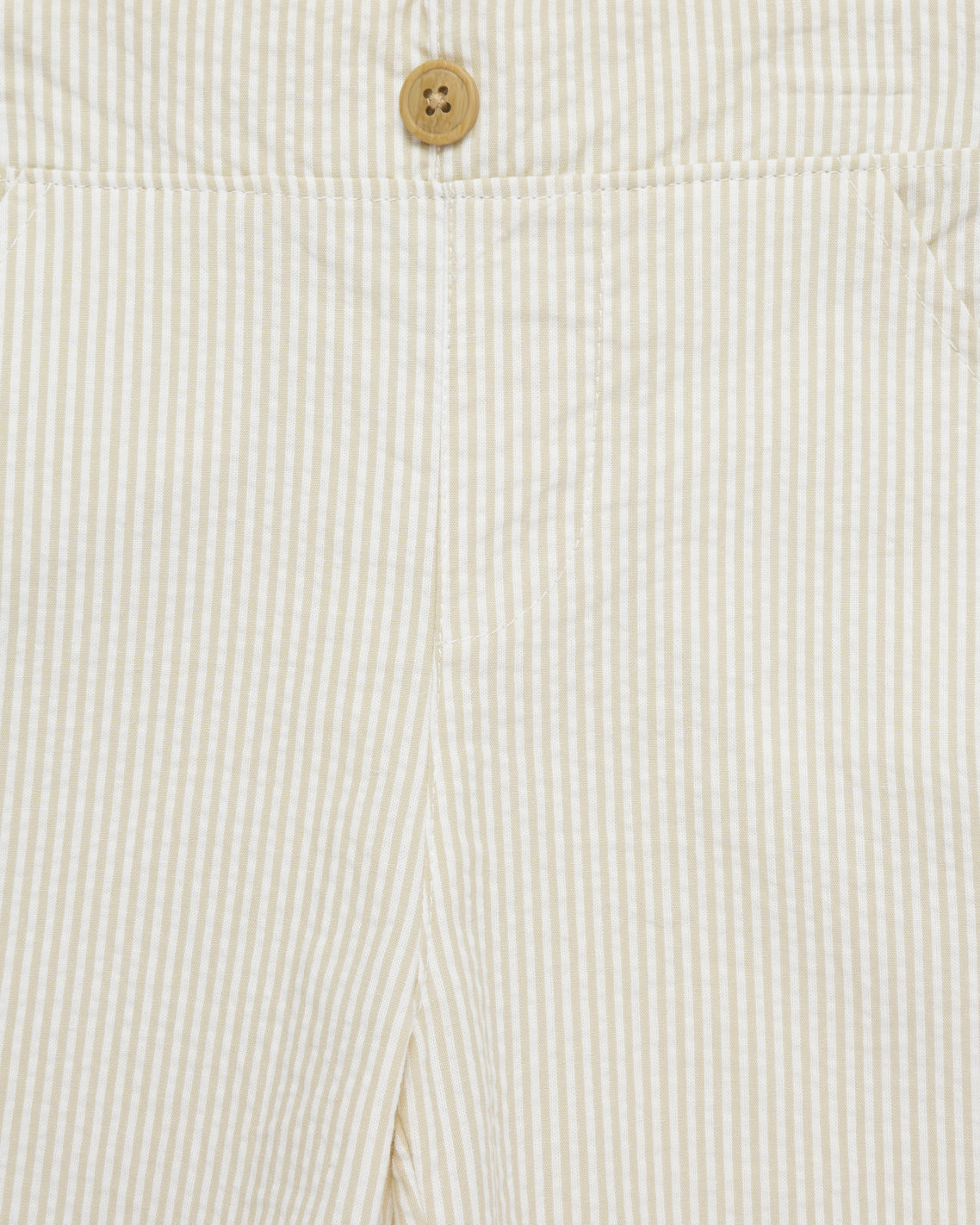 Polo Seersucker Short Set in Beige Tan/White - Draper James