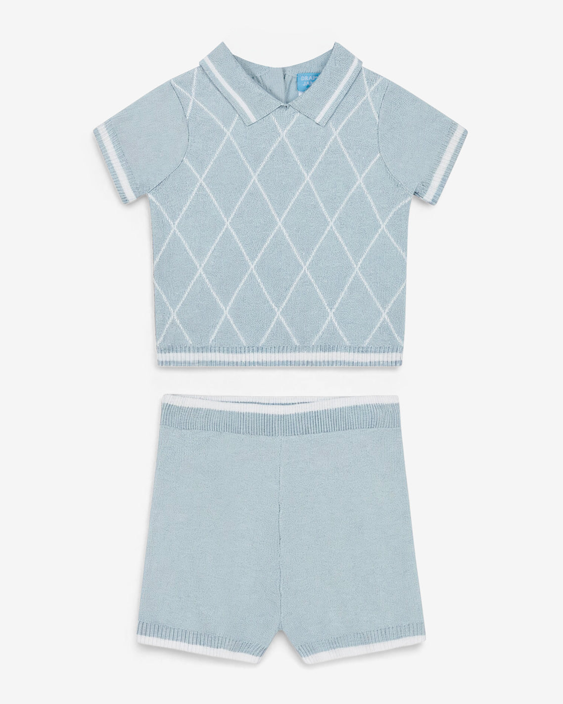 Argyle Polo Sweater Short Set in Blue Nassau Navy - Draper James