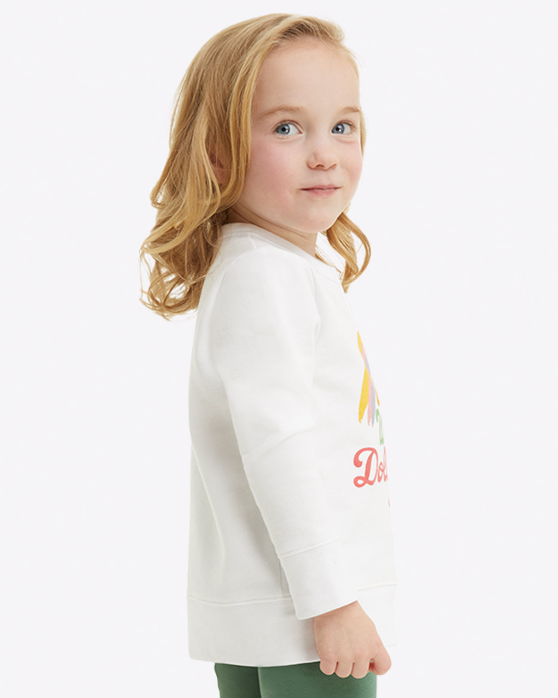 Kids WWDD Rainbow Sweatshirt Magnolia White - Draper James