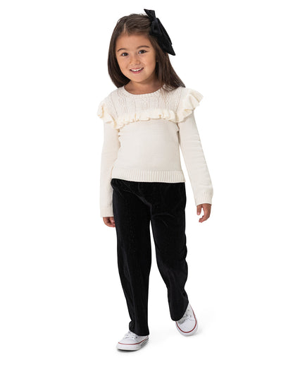 Girls Sweater and Pant Set Magnolia White Multi - Draper James