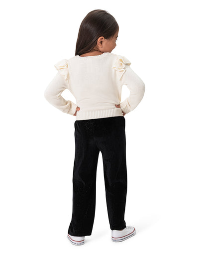 Girls Sweater and Pant Set Magnolia White Multi - Draper James
