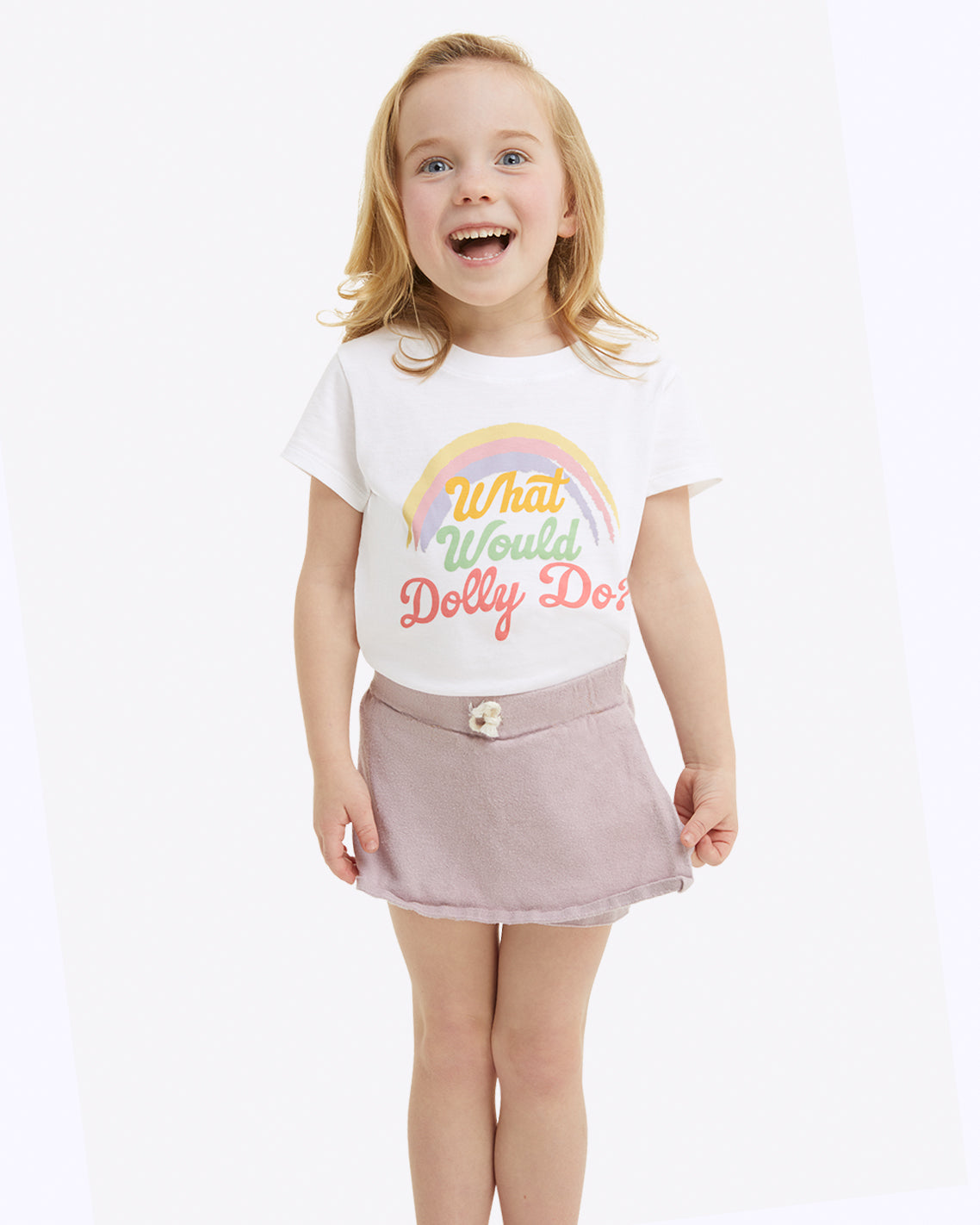 Kids WWDD Rainbow Tee Magnolia White - Draper James
