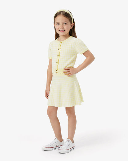 Sweater Knit Skirt Set with Headband in Yellow Yellow - Draper James