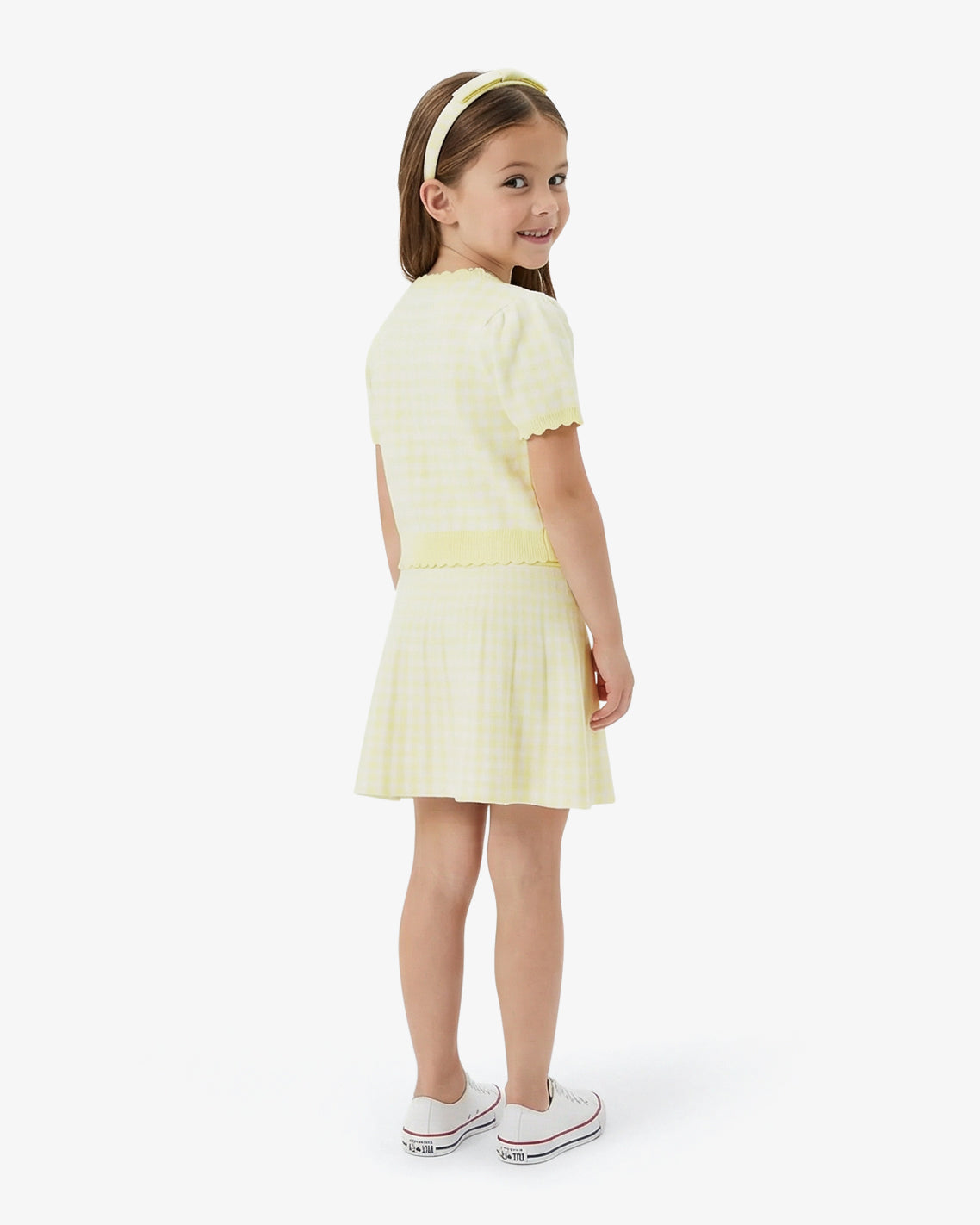 Sweater Knit Skirt Set with Headband in Yellow Yellow - Draper James