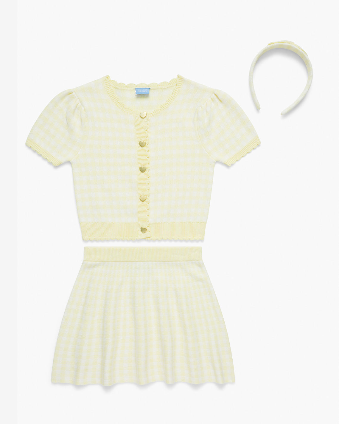 Sweater Knit Skirt Set with Headband in Yellow Yellow - Draper James