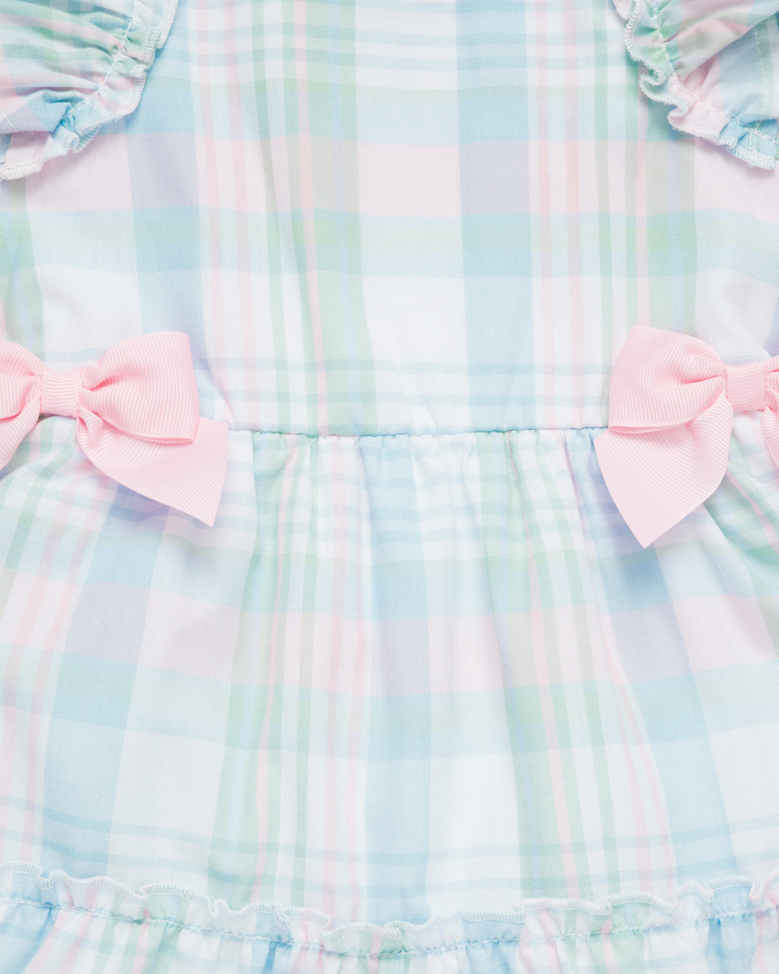 Dress with Diaper Cover in Blue Plaid Blue - Draper James