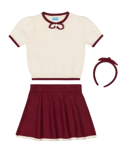 Girls' Top, Skirt And Headband Set Raspberry Pink - Draper James