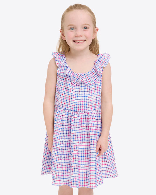 Girls Ruffle Dress | Kids Dresses by Draper James Stitched Grid - Draper James