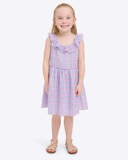 Girls Ruffle Dress | Kids Dresses by Draper James Stitched Grid - Draper James