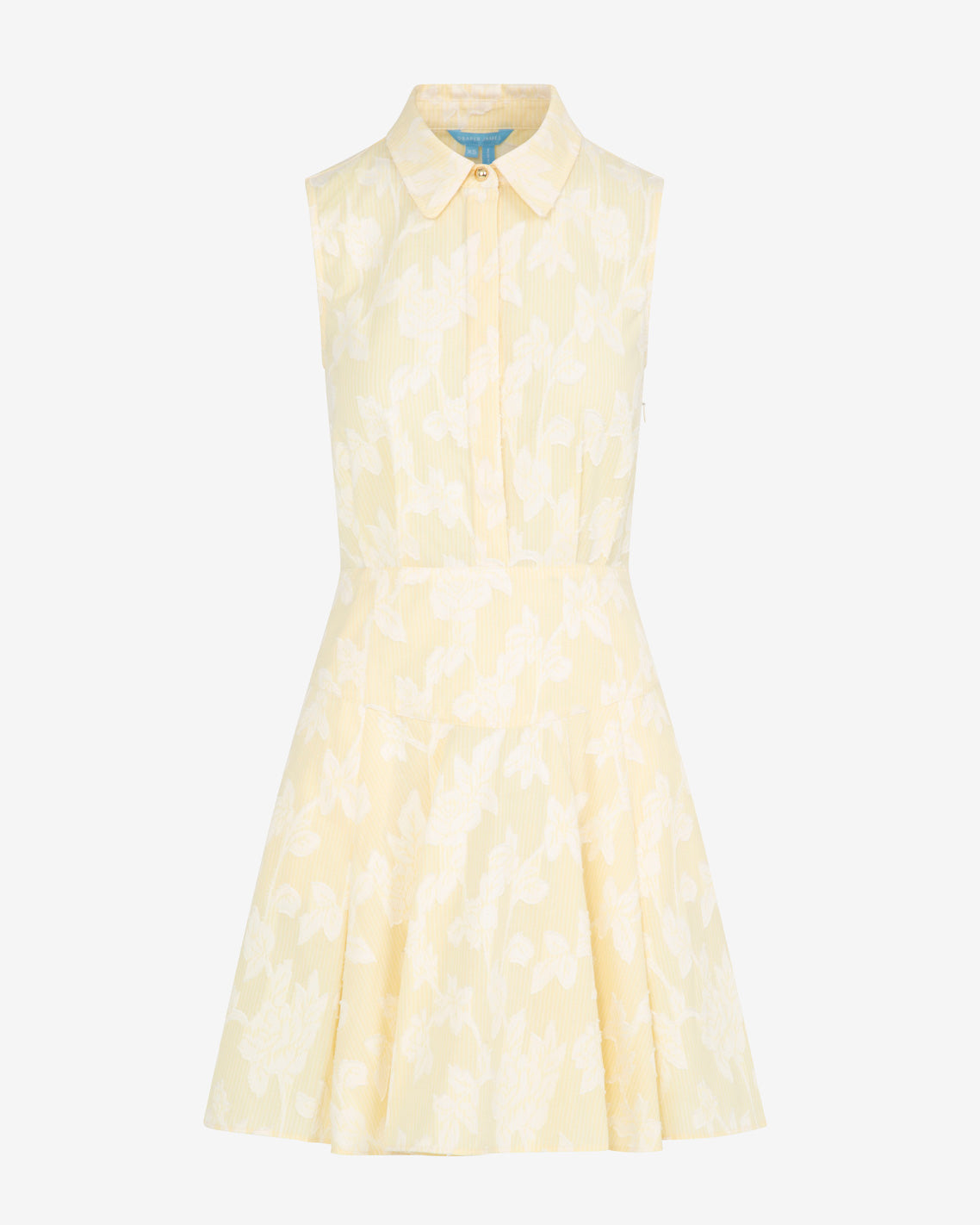 Brighton Mini Collared Dress in Striped Fil Coupe Yellow - Draper James