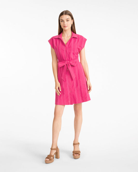 Trisha Mini Shirtdress Pink - Draper James